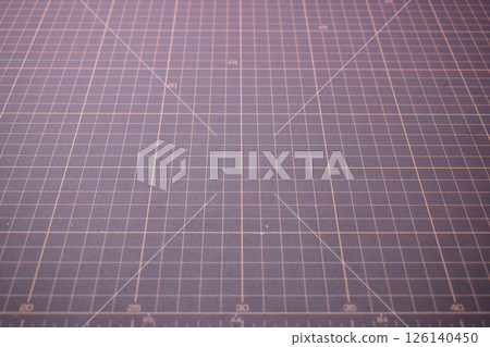 black cutting mat board background with line and scale measure guide pattern for object art design 126140450