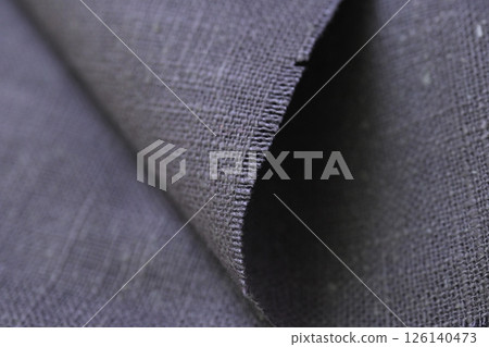 dark beige hemp viscose natural fabric cloth color; sackcloth rough texture of textile fashion dark beige hemp viscose natural fabric cloth color; sackcloth rough texture of textile fashion 126140473