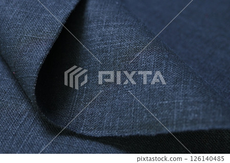 black hemp viscose natural fabric cloth color, sackcloth rough texture of textile fashion 126140485