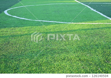artificial green grass soccer field with white line artificial green grass soccer field with white line 126140504