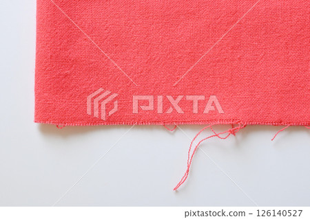 red fabric textile on white background, object for fashion cloth design red fabric textile on white background, object for fashion cloth design 126140527