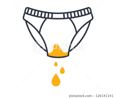 black panties urine. leakage and incontinence of urine. human disease with urinary system. 126141141