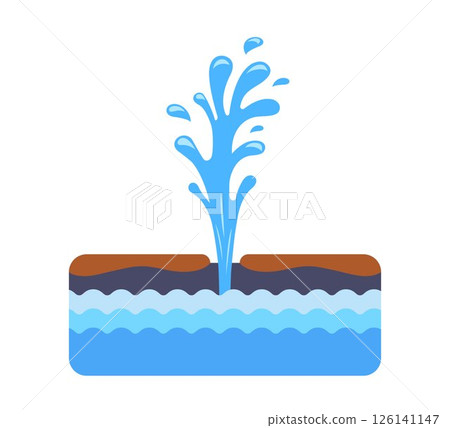 fountain from underground. source of water. 126141147