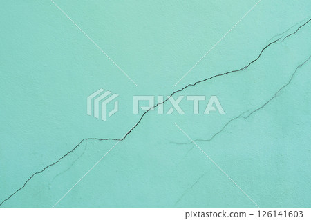 Old grunge turquoise color wall concrete texture with crack, Abstract as background. Old grunge turquoise color wall concrete texture with crack, Abstract as background. 126141603