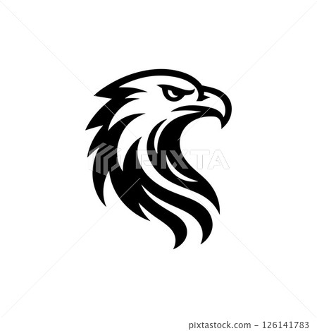 Eagle head silhouette logo icon vector art illustration design template Eagle head silhouette logo icon vector art illustration design template 126141783