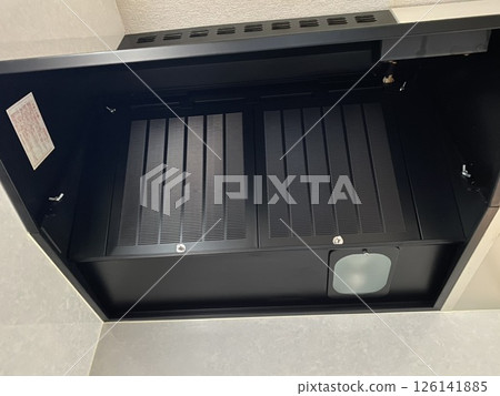 The inside structure of a ventilation fan - Clean and functional kitchen equipment 126141885