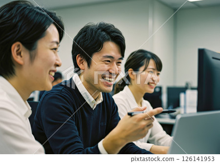 人工智慧生成的辦公室商務團隊會議圖像 126141953