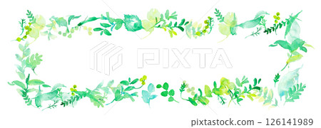 Watercolor. Vector illustration of plants with a watercolor touch. Watercolor green leaves. Environment. Eco. Watercolor. Vector illustration of plants with a watercolor touch. Watercolor green leaves. Environment. Eco. 126141989