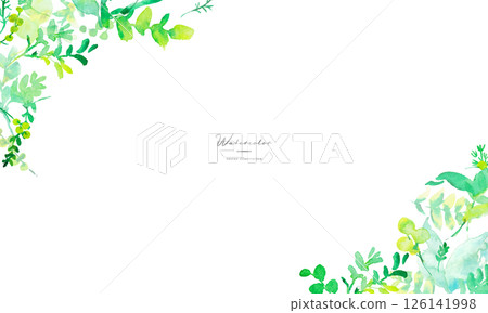 Watercolor. Vector illustration of plants with a watercolor touch. Watercolor green leaves. Environment. Eco. Watercolor. Vector illustration of plants with a watercolor touch. Watercolor green leaves. Environment. Eco. 126141998
