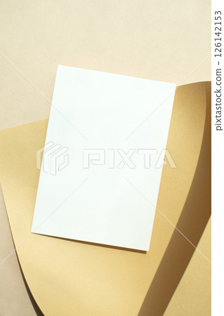 Elegant paper presentation and card mock-up 126142153
