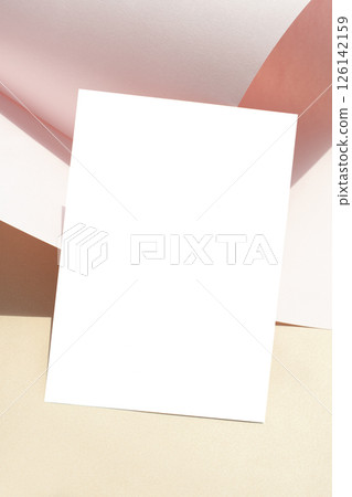 Elegant paper presentation and card mock-up 126142159