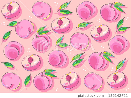 Peach pattern background material Peach pattern background material 126142721