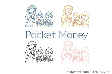 Family members happy to receive money 126142766