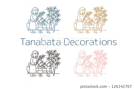 七夕節的家庭裝飾 七夕節的家庭裝飾 126142767