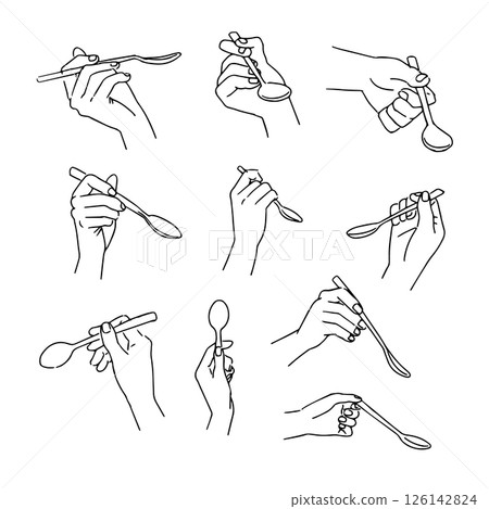 Illustration set with spoon Illustration set with spoon 126142824