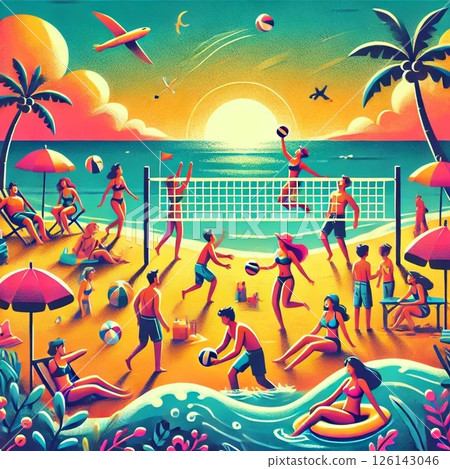 Imagine having fun_Beach volleyball 126143046