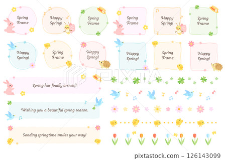 彈簧框架和線集插圖 126143099