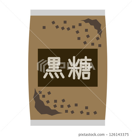 袋子裡的紅糖的簡單插圖 袋子裡的紅糖的簡單插圖 126143375