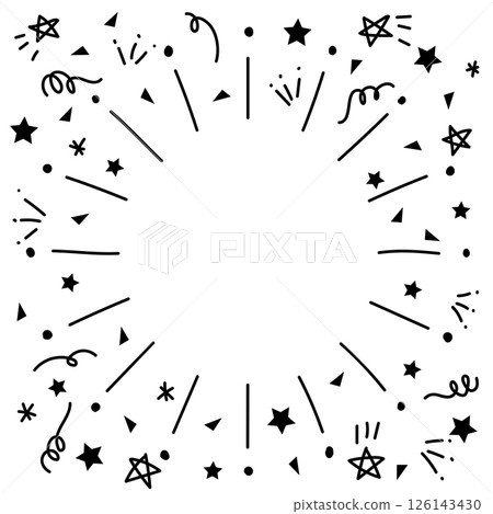 塗鴉風格集中線背景 126143430