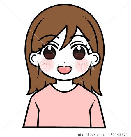 Illustration of a laughing woman Illustration of a laughing woman 126143771