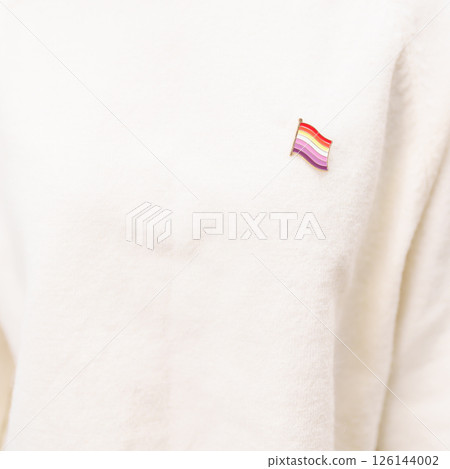 International Lesbian October Day, Lesbian Visibility April Day and Happy Pride June month and LGBTQIA with flag Brooch pin for LGBTQ, Marriage Equality Law, Pansexual, Demisexual and transgender 126144002
