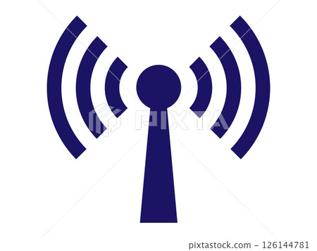 無線電波圖示(通訊/天線標記) 無線電波圖示(通訊/天線標記) 126144781