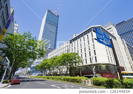 Nagoya City, Naka Ward, Sakae Cityscape Otsu-dori Nagoya Mitsukoshi Sakae Store The Landmark Nagoya Sakae Chunichi Building 126144834