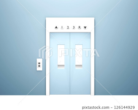 3d rendering elevator doors 126144929