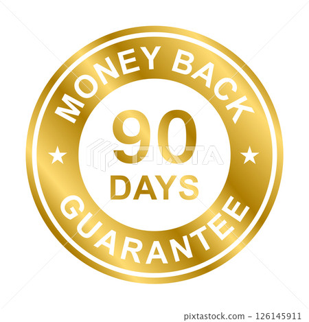 90 days money back guarantee icon vector for graphic design, logo, website, social media, mobile app, UI illustration 126145911