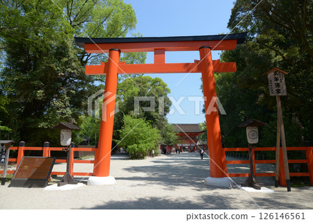 Shimogamo Shrine Torii on the approach Sakyo Ward, Kyoto City Shimogamo Shrine Torii on the approach Sakyo Ward, Kyoto City 126146561