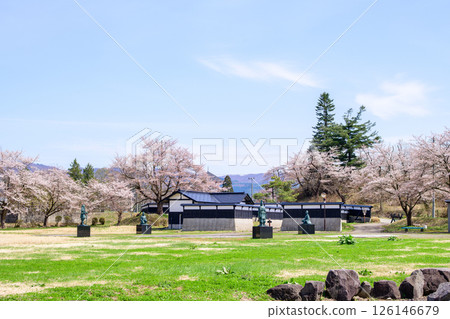 秋田縣橫手市後三年戰爭戰場的櫻花盛開 126146679