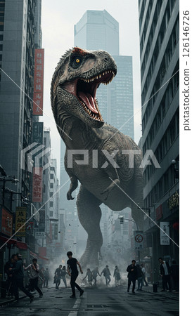 Very impressive! A realistic scene of the herbivorous dinosaur Argentinosaurus' life cycle 126146726