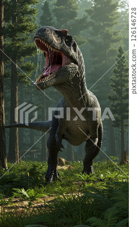 Very impressive! A realistic scene of the herbivorous dinosaur Argentinosaurus' life cycle 126146728