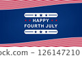 Celebrate Fourth of July With Festive Decorations and Patriotic Spirit in a Vibrant Setting 126147210