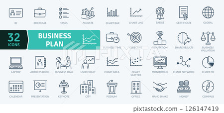 Business Plan Icons: Strategy, Growth, and Development Business Plan Icons: Strategy, Growth, and Development 126147419
