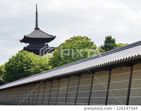 東寺五重塔的京都風景 東寺五重塔的京都風景 126147584