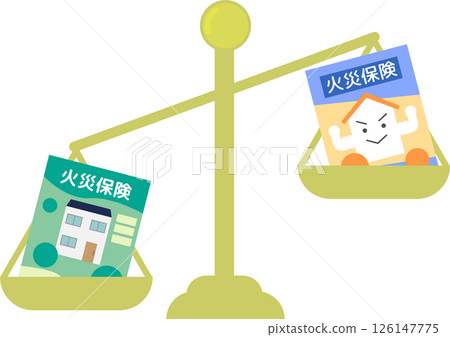火災保險規模比較圖片素材 火災保險規模比較圖片素材 126147775