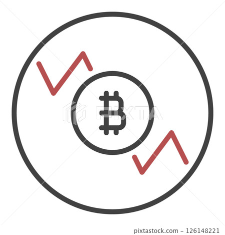 Bitcoin Short Position vector Trading outline round icon or symbol Bitcoin Short Position vector Trading outline round icon or symbol 126148221