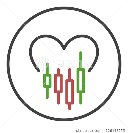 I Love Crypto Trading vector Heart outline round icon or sign I Love Crypto Trading vector Heart outline round icon or sign 126148255
