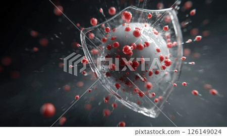 Immune system failing to protect cell from virus attacking 126149024