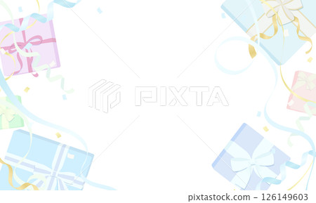 禮品盒框架背景插圖 禮品盒框架背景插圖 126149603