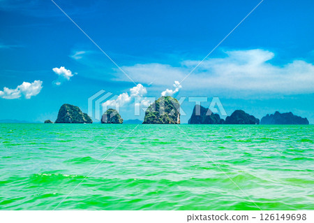 rocky islands in Andaman Sea, Thailand rocky islands in Andaman Sea, Thailand 126149698