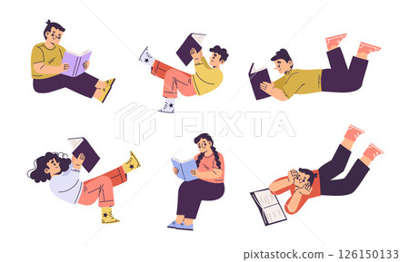 Cozy Moments Captured of Various People Enjoying Reading in a Wide Variety of Poses and Situations 126150133