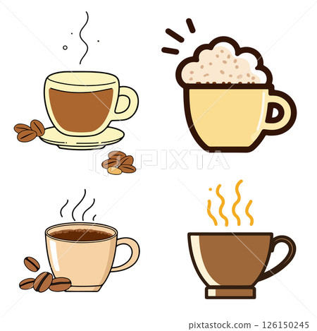 Coffee Cup Illustrations 126150245