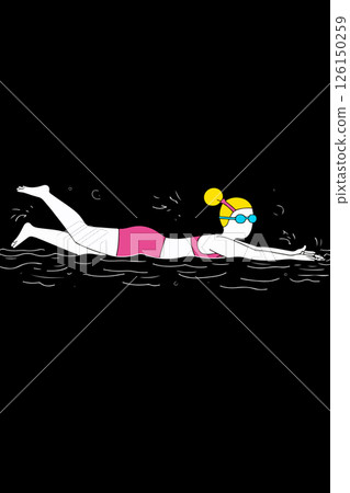 Woman Swimming Freestyle 126150259