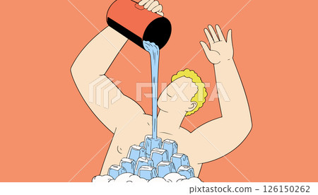Ice Bucket Challenge Illustration Ice Bucket Challenge Illustration 126150262