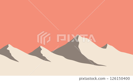 Minimalist Mountain Landscape 126150400