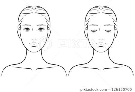 女性護膚美容插圖（正面，套裝） 126150700