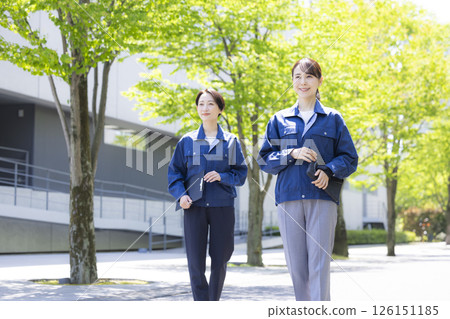 Business: Portrait of a woman wearing work clothes. Photo courtesy of Sky Perfect Tokyo Media Center. Business: Portrait of a woman wearing work clothes. Photo courtesy of Sky Perfect Tokyo Media Center. 126151185