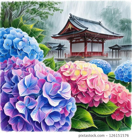 盛開的繡球花 盛開的繡球花 126151576